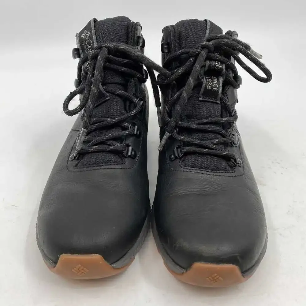 Columbia Black Leather Lace-Up Waterproof Ankle Boota | Men’s 7